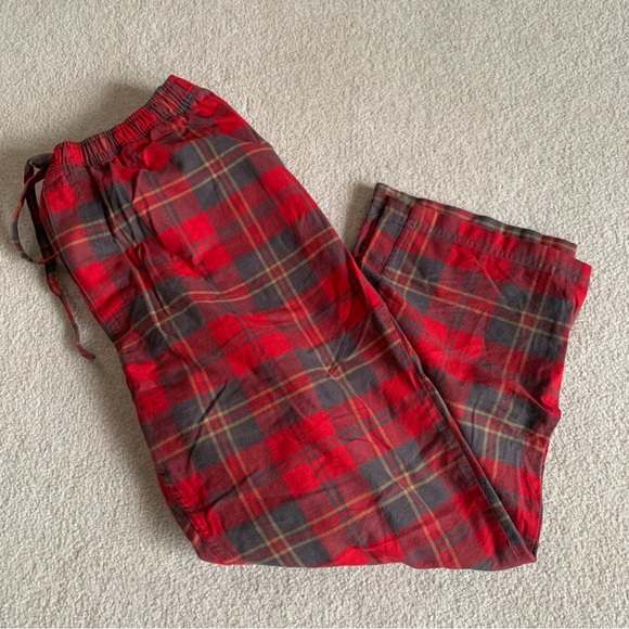Eddie Bauer Men's Red Plaid Pajama Pants - Picture 1 of 8